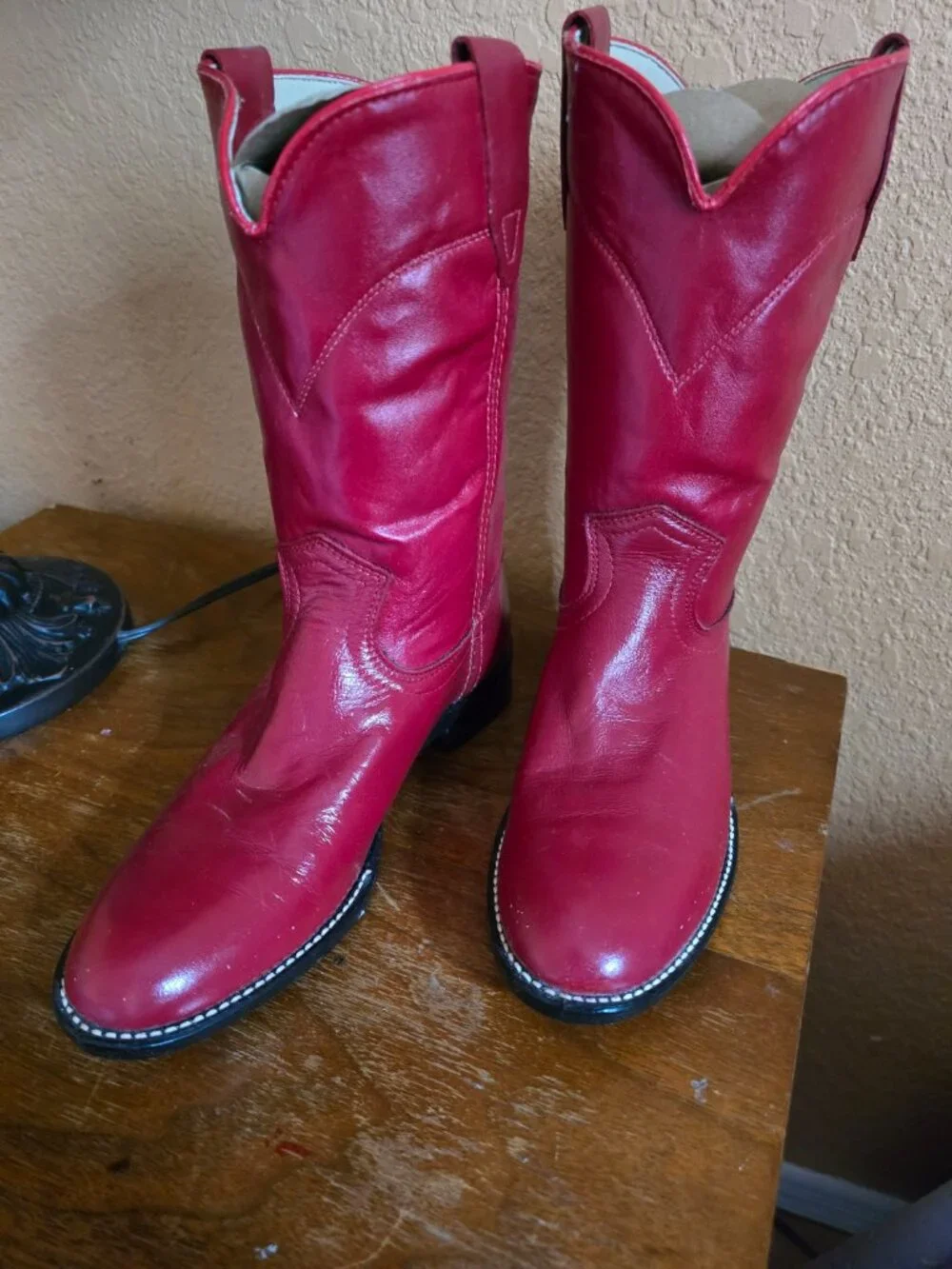 Red Roper Boots Size 3.5 D - Picture 2 of 8